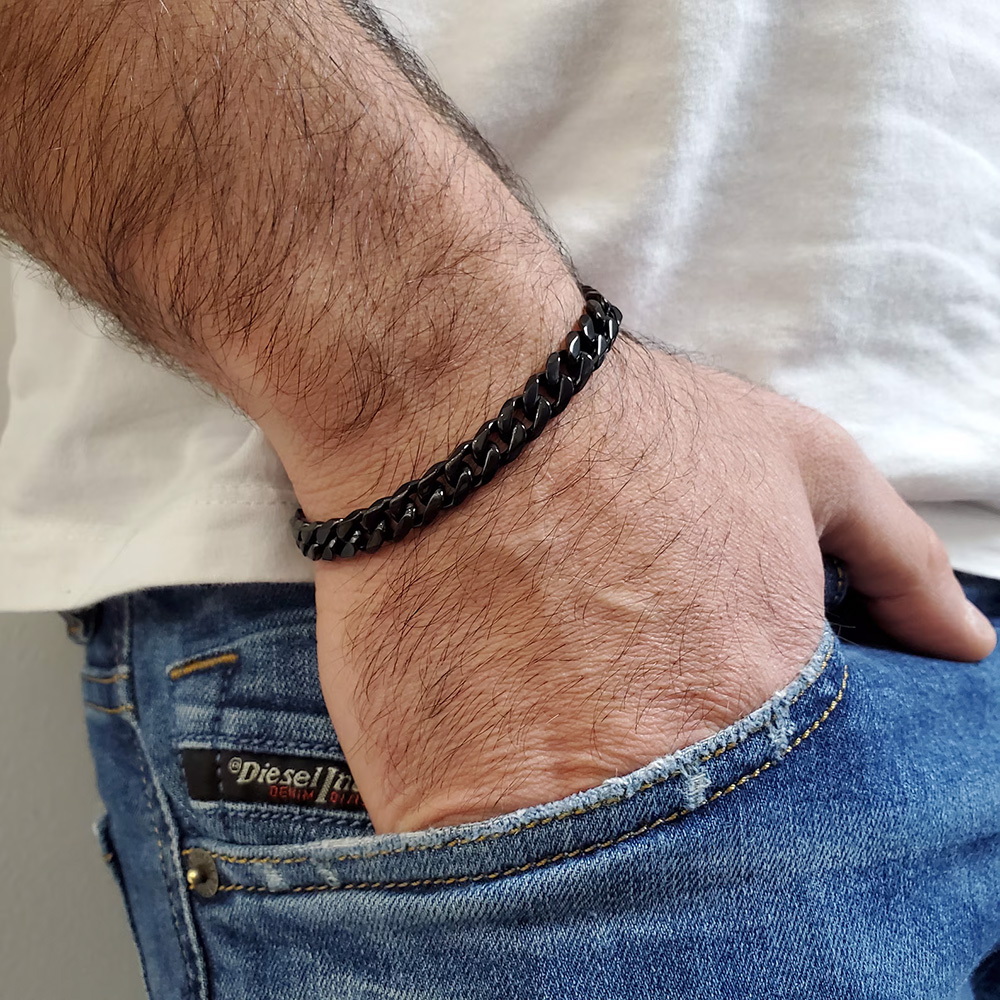 cuban brace 8mm black